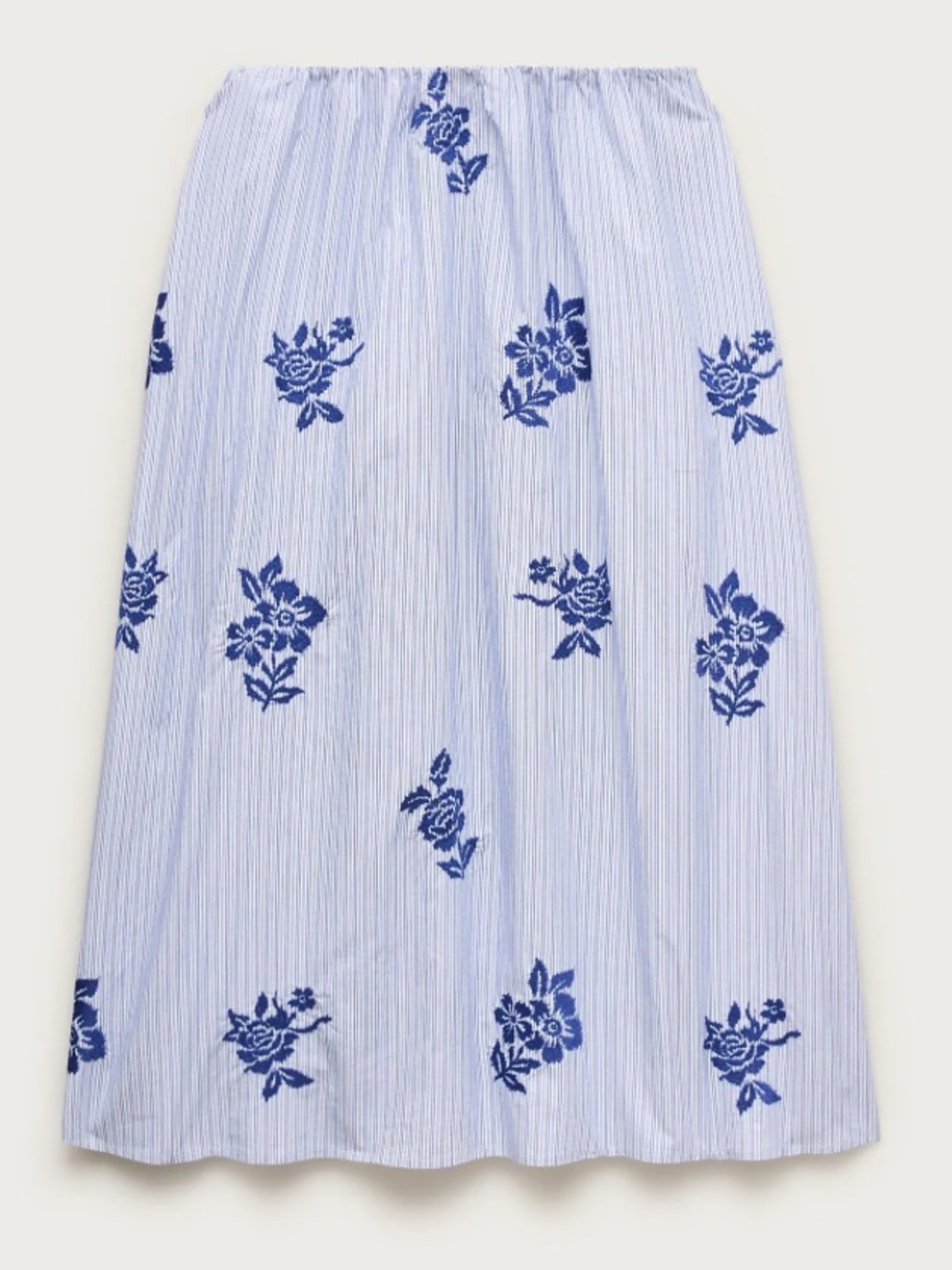 J crew Beckett midi skirt in embroidered floral stripe - Picture 3 of 6